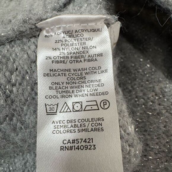 Ann Taylor Women’s Grey Stretch Sweater Size XS Acrylic Blend Winter Essential - Picture 5 of 8